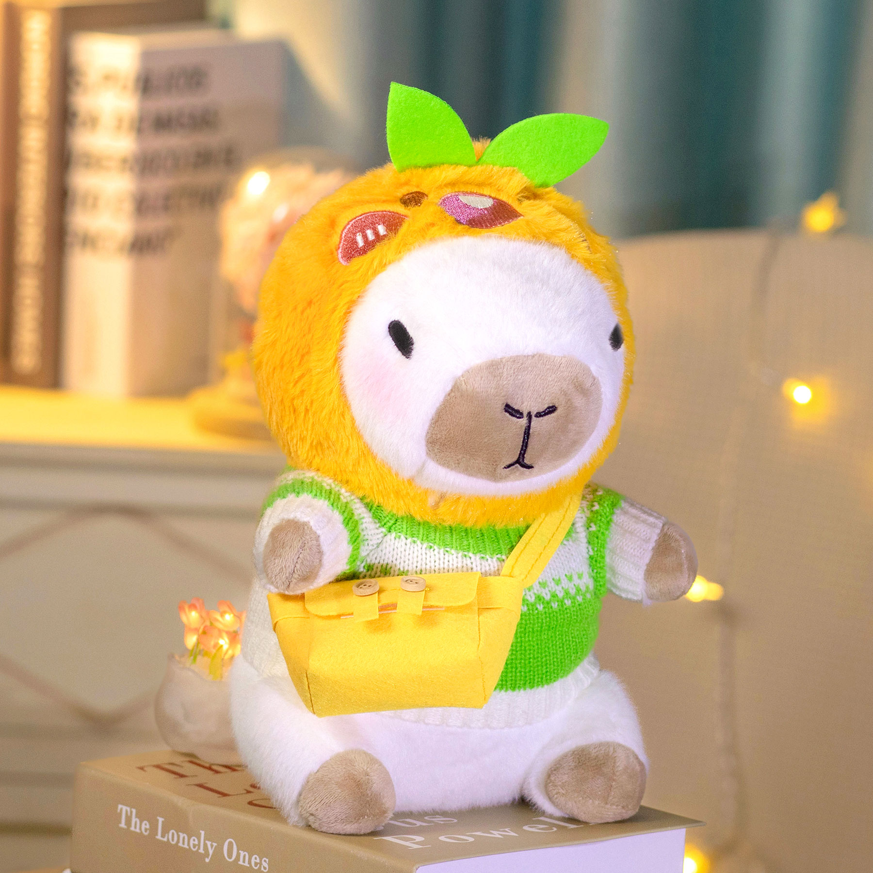 Capybara Plush with 3 Pcs of Accessories, 10.4 in Capybara Stuffed Animal with Clothes, Cute Plushies for 4/5/6/7/8/9/10/11/12 Year Old Girl Birthday Gifts，Christmas Gifts for Kids
