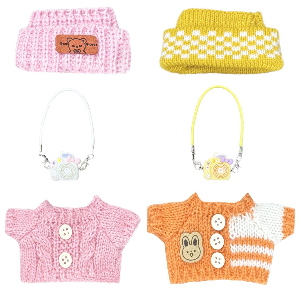 6-Piece Clothing & Accessories Set for 15cm–17cm labubus – Perfect Gift for Kids and Collectors – Fits Most Dolls