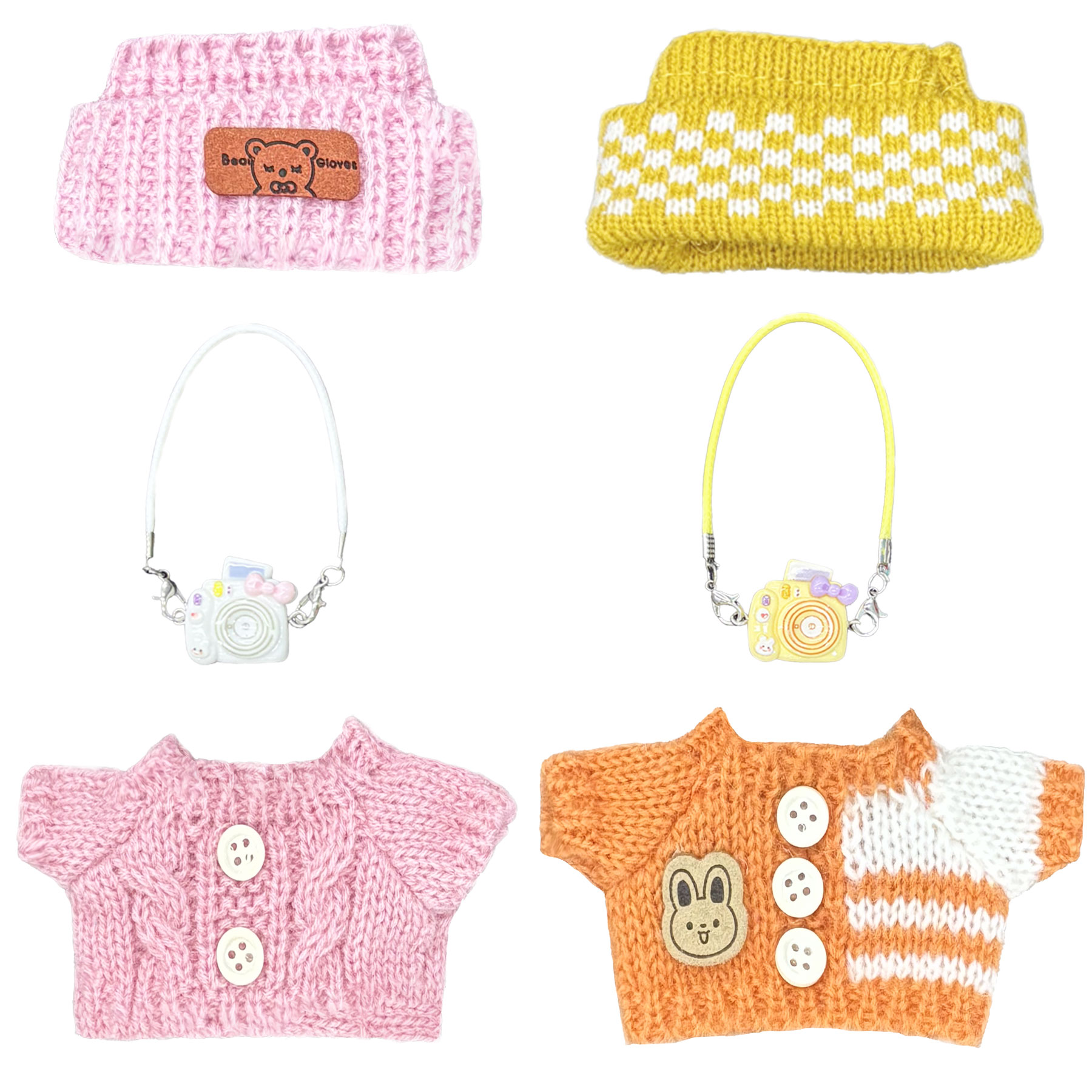 6-Piece Clothing & Accessories Set for 15cm–17cm labubus – Perfect Gift for Kids and Collectors – Fits Most Dolls