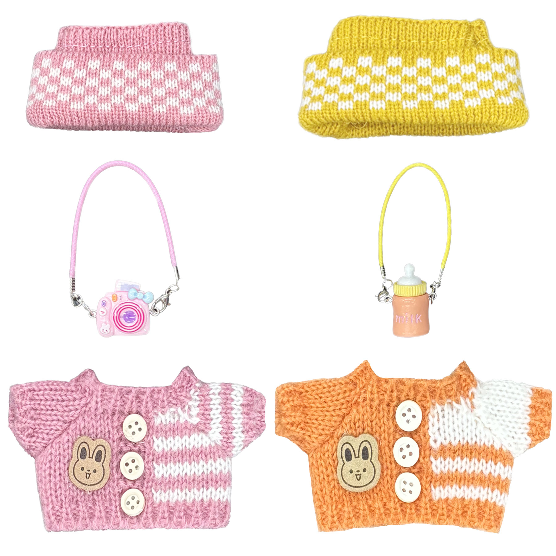 6-Piece Clothing & Accessories Set for 15cm–17cm labubus – Perfect Gift for Kids and Collectors – Fits Most Dolls