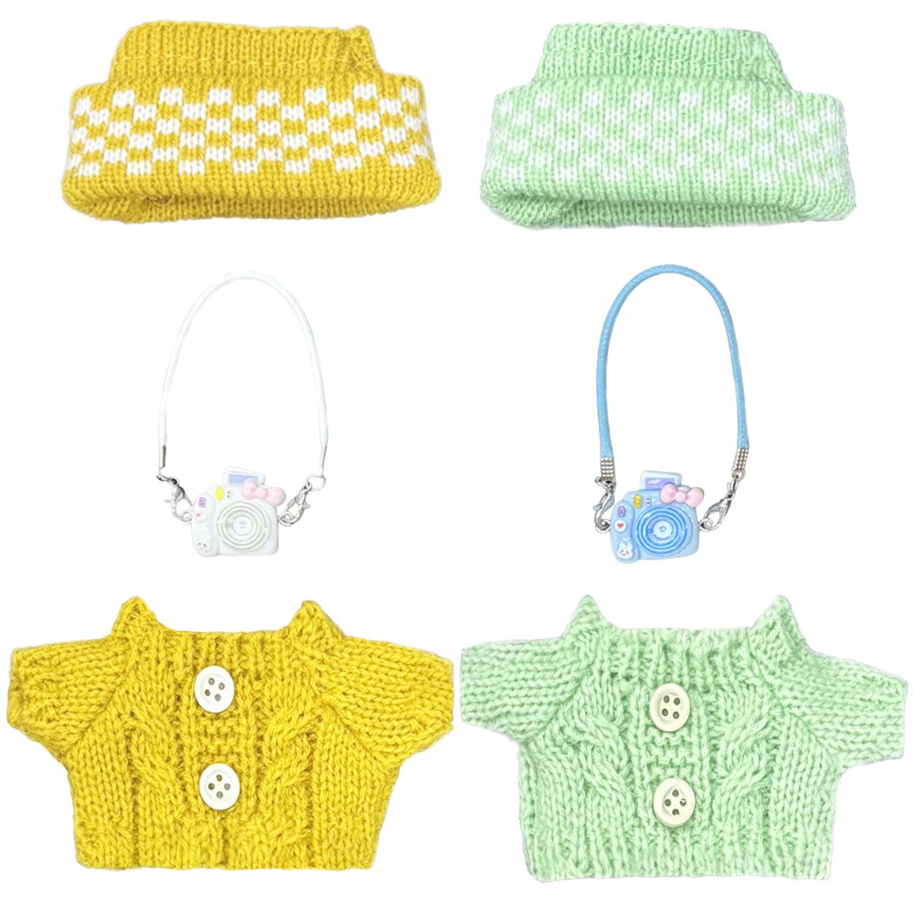 6-Piece Clothing & Accessories Set for 15cm–17cm labubus – Perfect Gift for Kids and Collectors – Fits Most Dolls