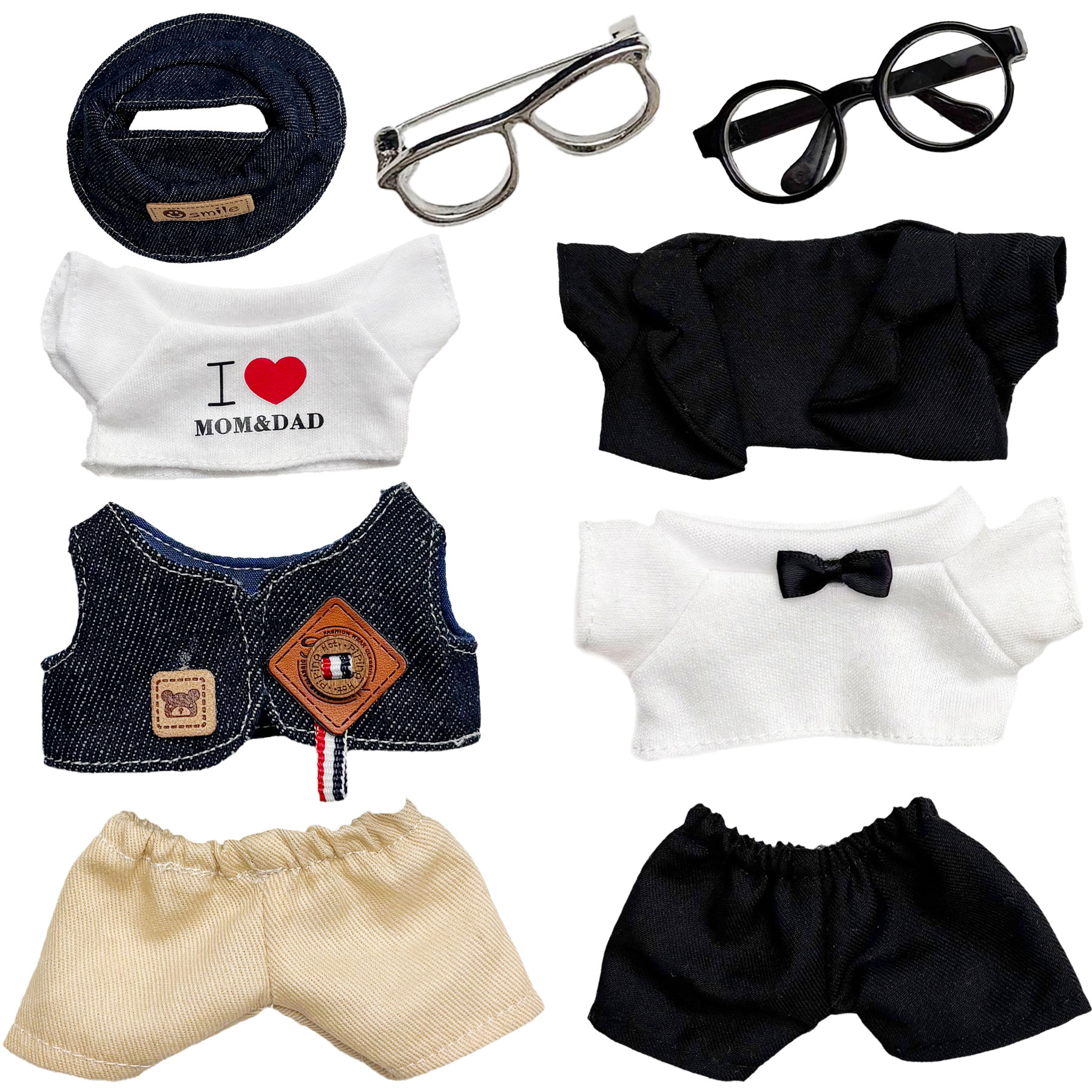 9-Piece Clothing & Accessories Set for 15cm–17cm labubus – Perfect Gift for Kids and Collectors – Fits Most Dolls