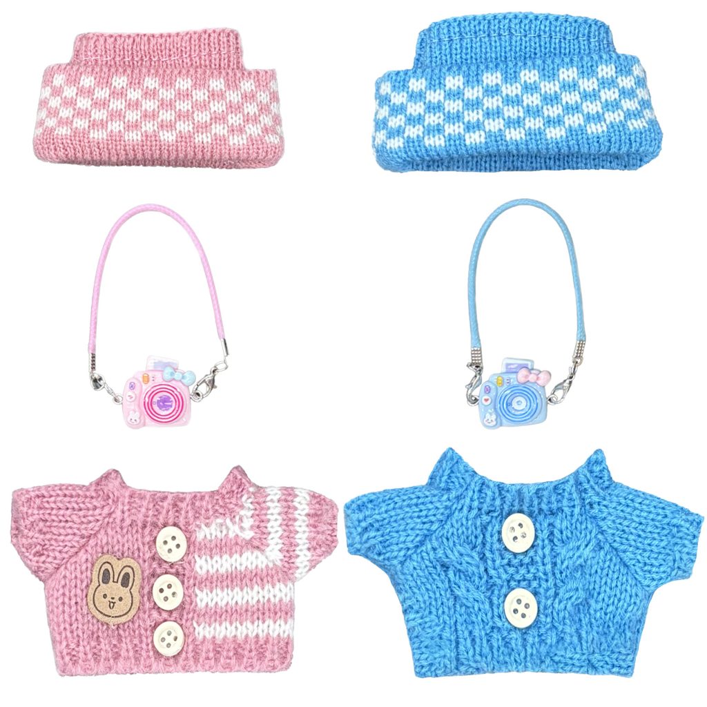 6-Piece Clothing & Accessories Set for 15cm–17cm labubus – Perfect Gift for Kids and Collectors – Fits Most Dolls