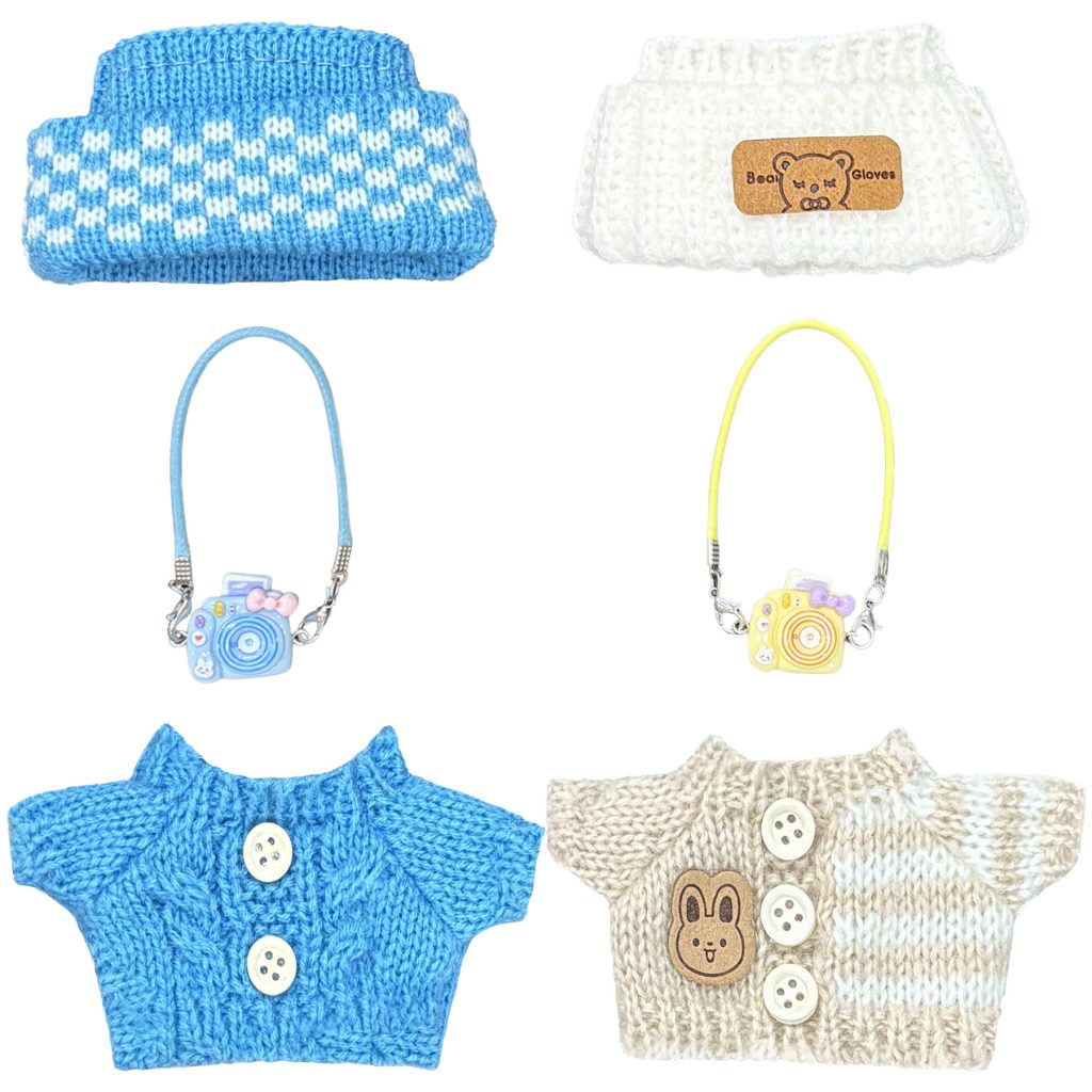 6-Piece Clothing & Accessories Set for 15cm–17cm labubus – Perfect Gift for Kids and Collectors – Fits Most Dolls