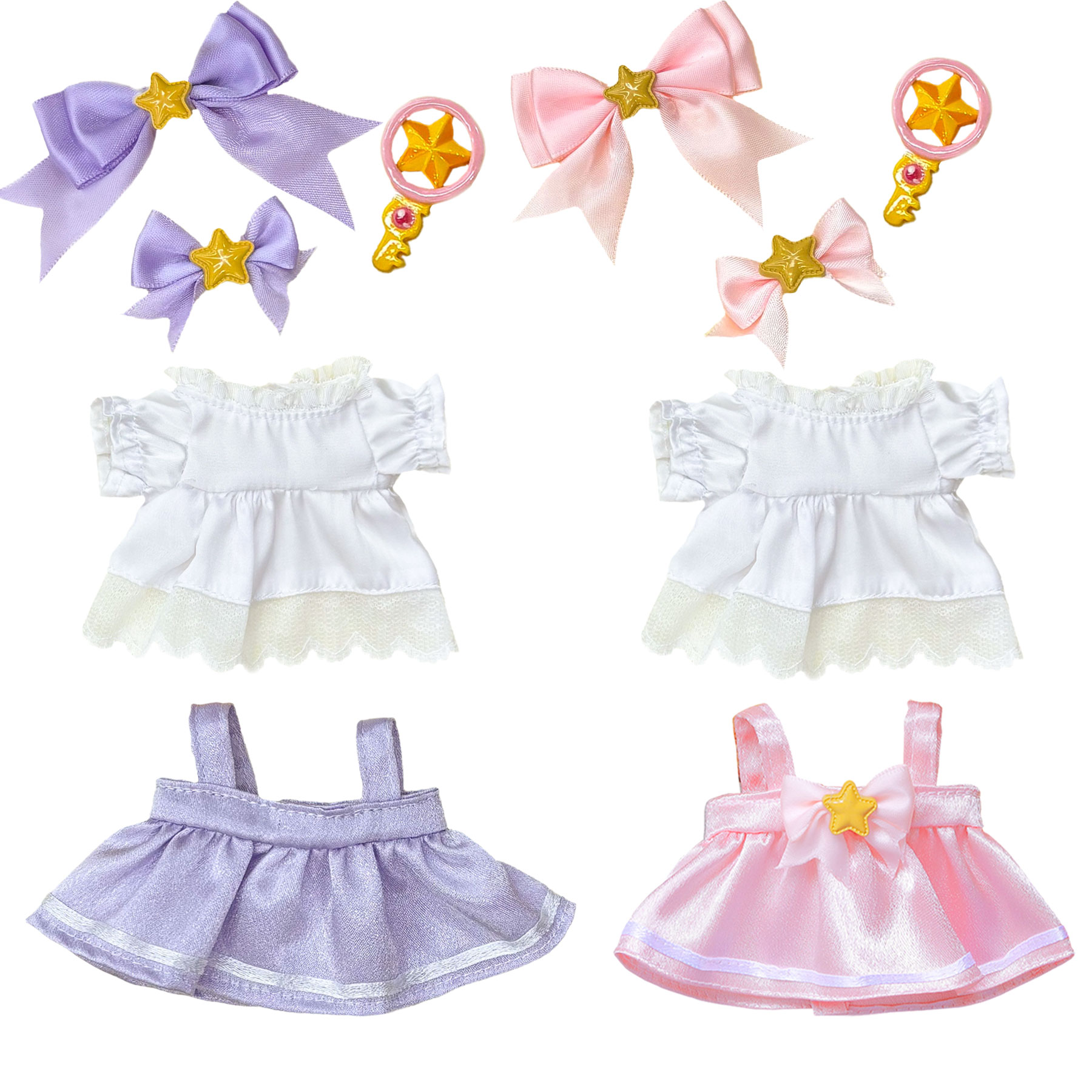 10-Piece Clothing & Accessories Set for 15cm–17cm labubus – Perfect Gift for Kids and Collectors – Fits Most Dolls