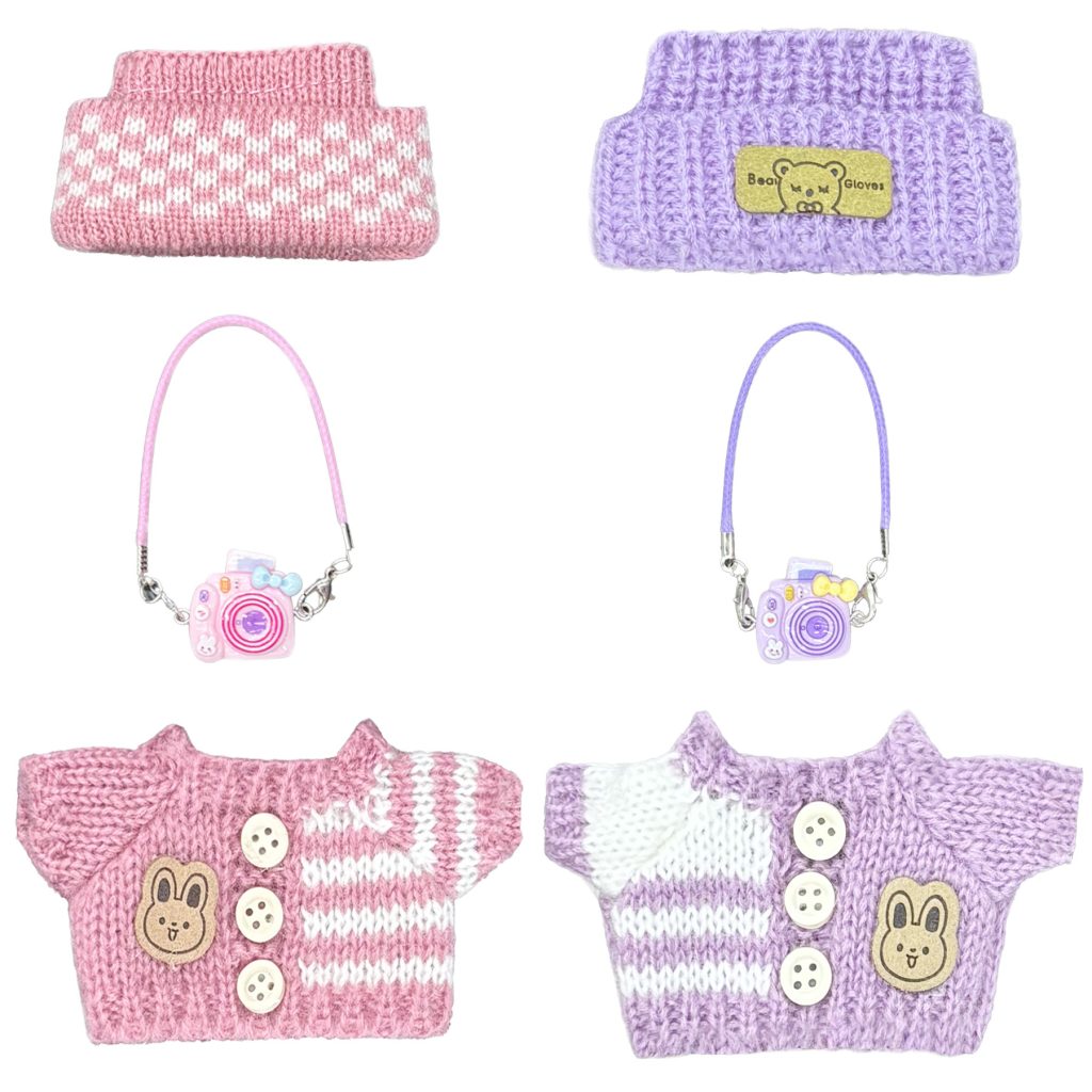 6-Piece Clothing & Accessories Set for 15cm–17cm labubus – Perfect Gift for Kids and Collectors – Fits Most Dolls