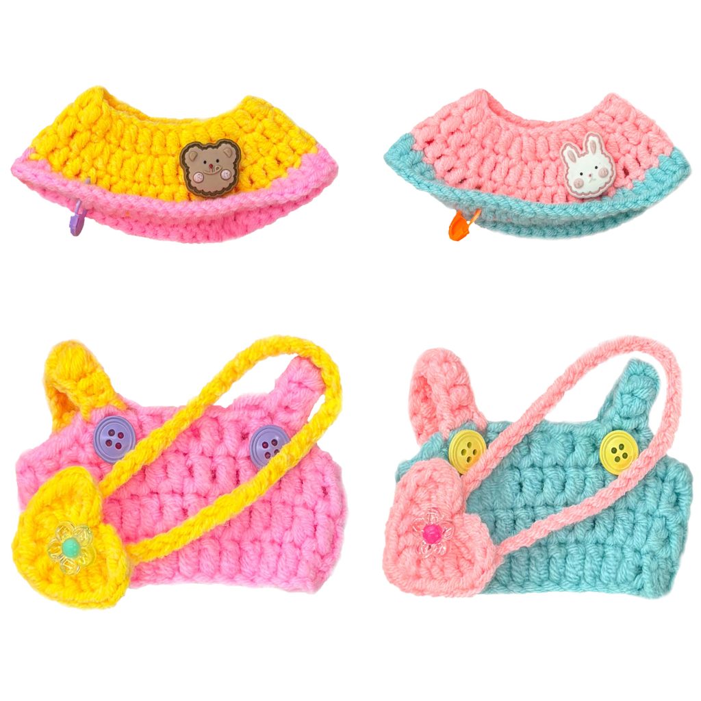 6-Piece Clothing & Accessories Set for 15cm–17cm labubus – Perfect Gift for Kids and Collectors – Fits Most Dolls