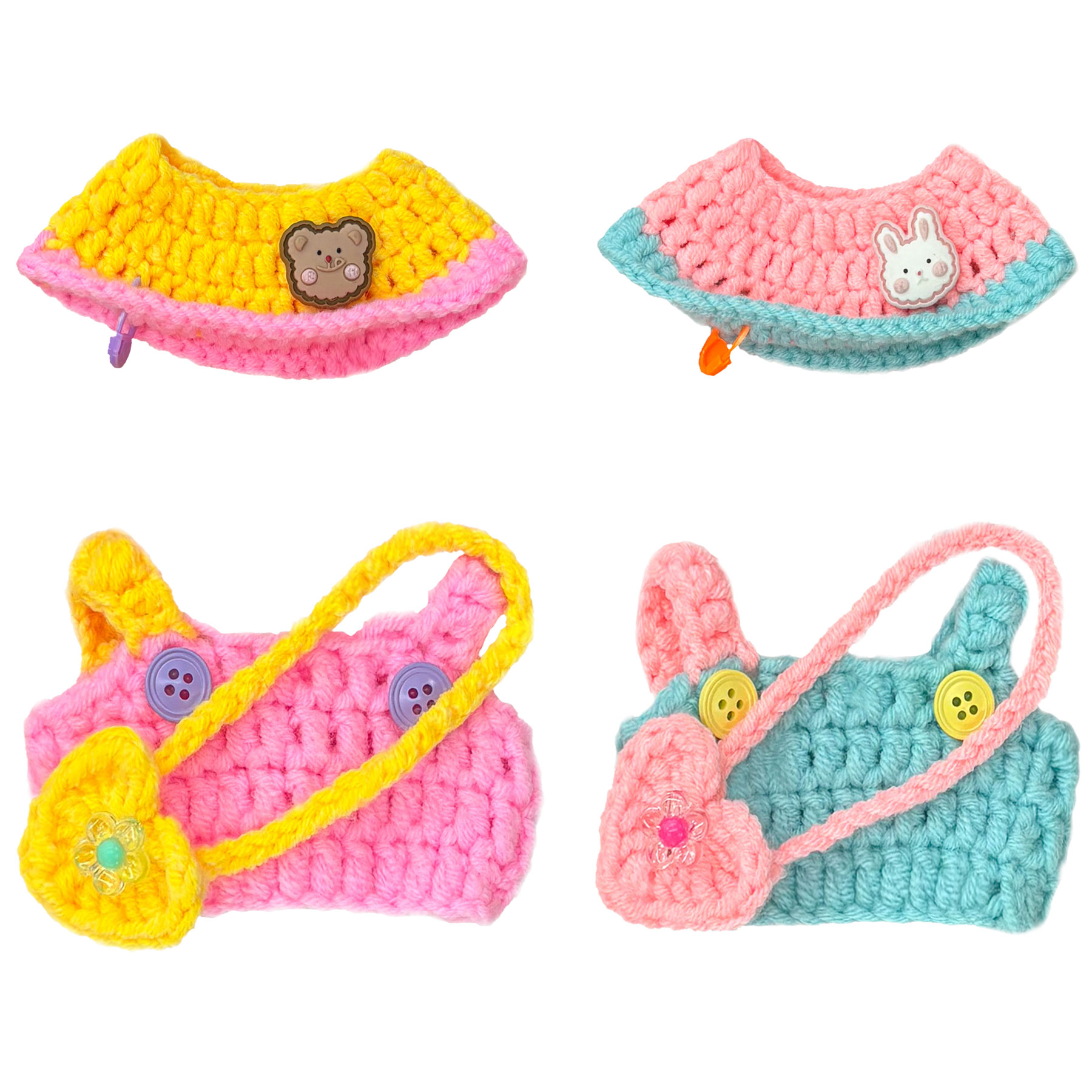 6-Piece Clothing & Accessories Set for 15cm–17cm labubus – Perfect Gift for Kids and Collectors – Fits Most Dolls