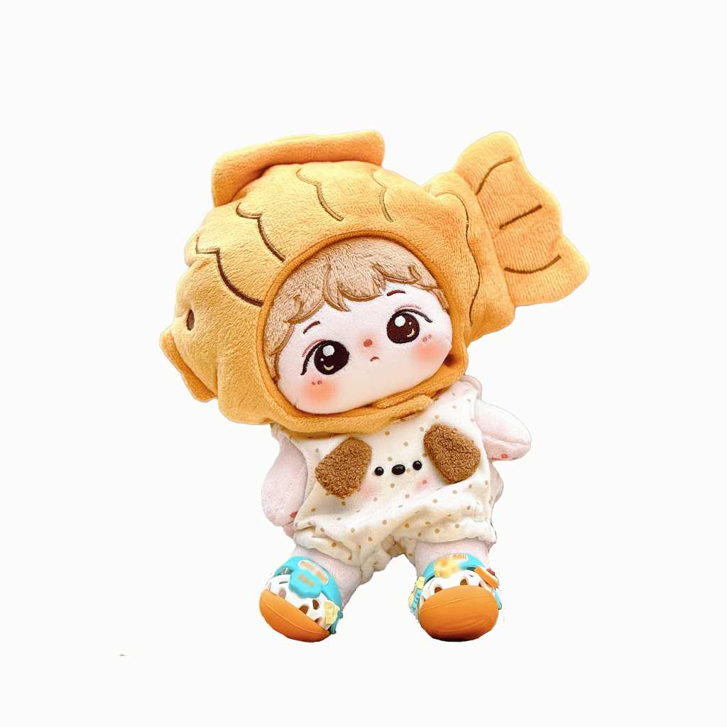 Cotton Doll Fish Head Covering,Fit 20cm Plush Doll