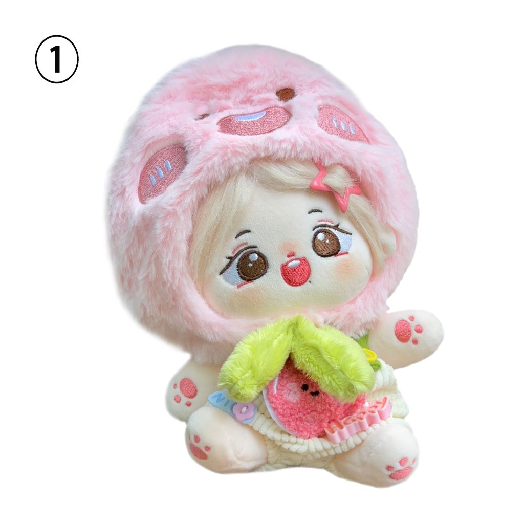 2 Pcs Of Cotton Doll Clothes Sets,Doll Plush Fruit Set,fits 20cm Plush Dolls