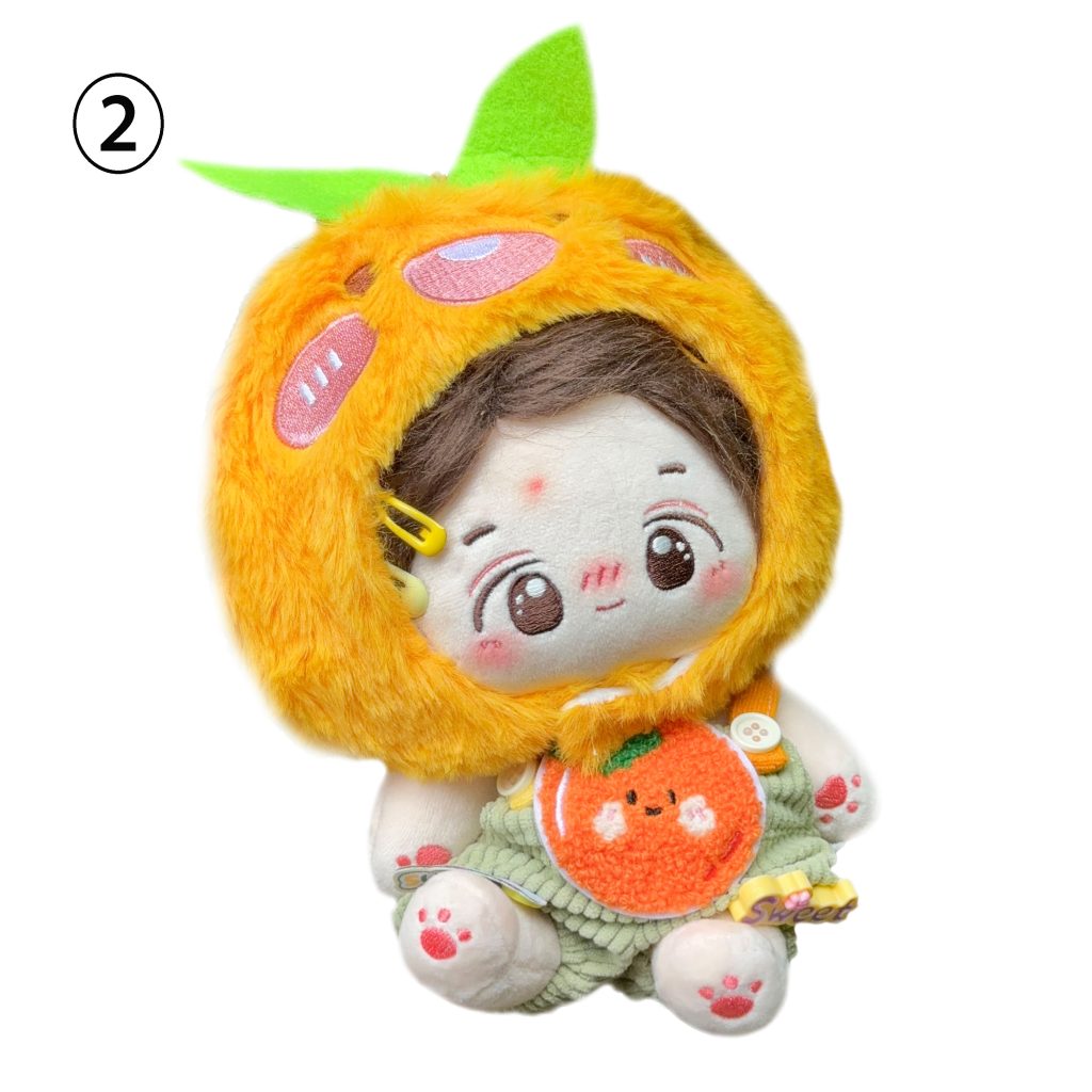 2 Pcs Of Cotton Doll Clothes Sets,Doll Plush Fruit Set,fits 20cm Plush Dolls