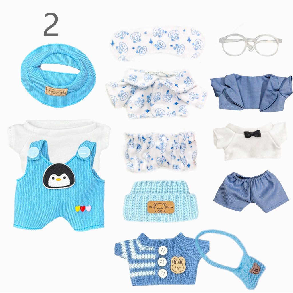Handmade 11/12/13 Pcs of  6-8in Plush Doll, Doll Clothes and Accessories,Christmas Gifts /Birthday Gifts for Doll Collectors