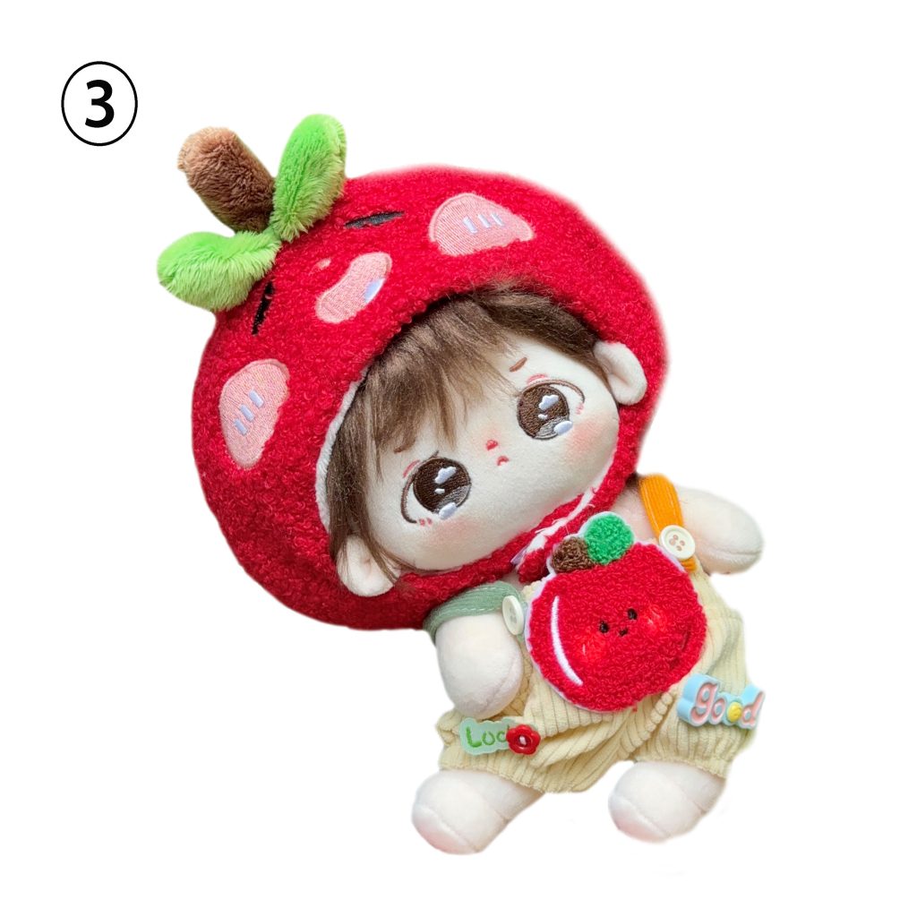 2 Pcs Of Cotton Doll Clothes Sets,Doll Plush Fruit Set,fits 20cm Plush Dolls