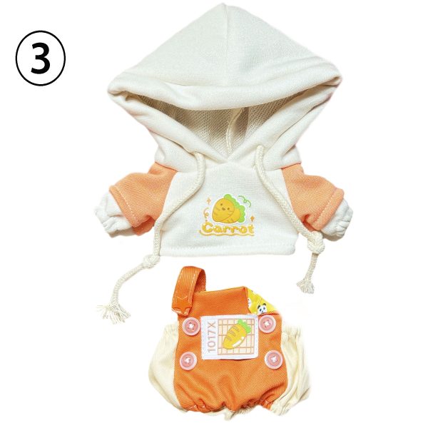 2 Pcs Of Cotton Doll Clothes Sets,Doll Hoodie Set,fits 20cm Plush Dolls
