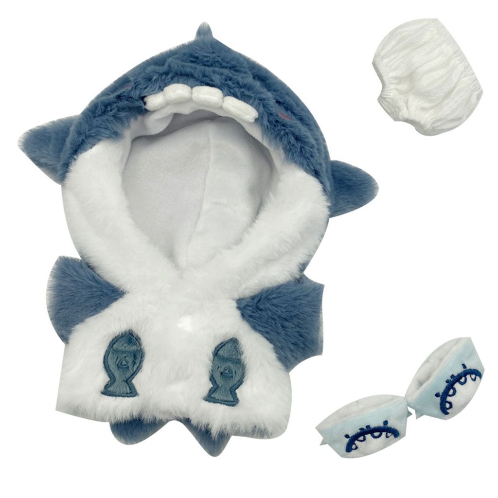 3/4 Pcs Of Cotton Doll Clothes Sets，Plush Shark Outfits ,fits 20cm/8 in Plush Toys