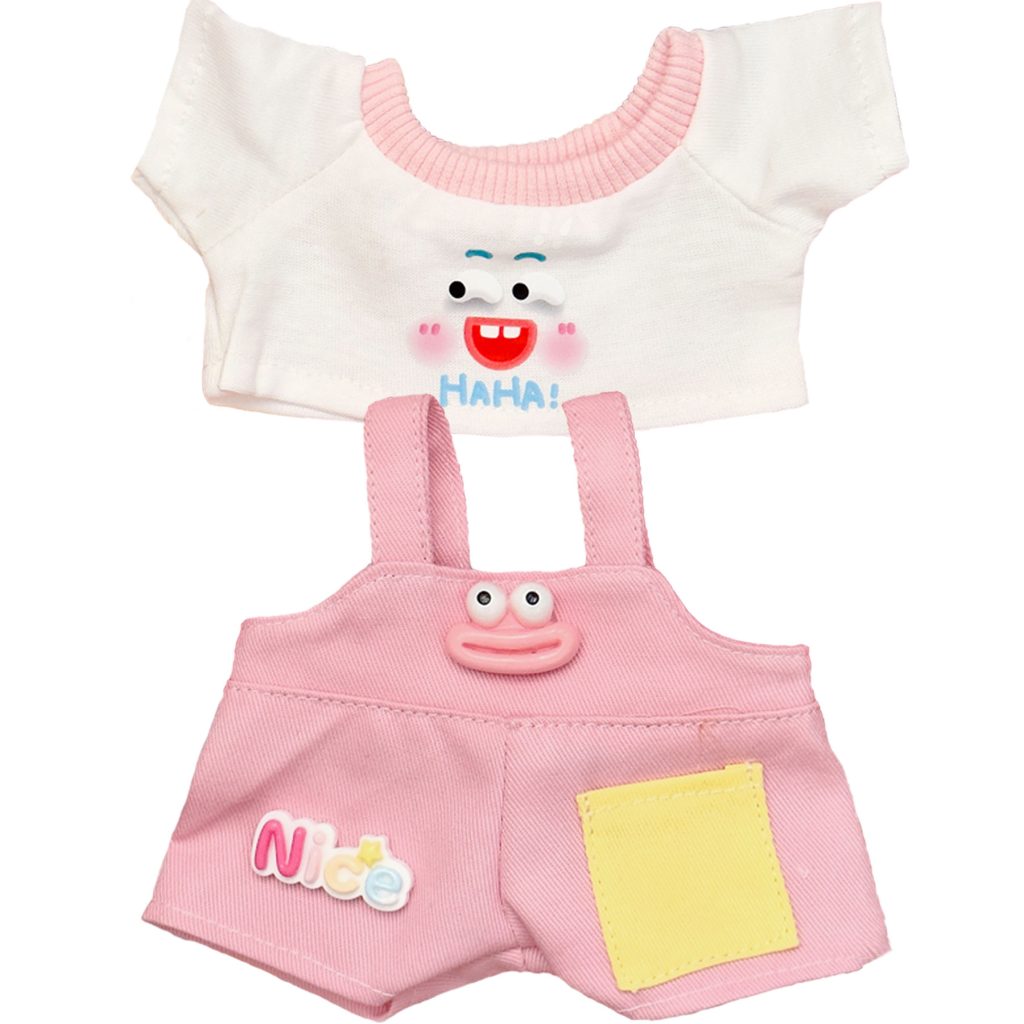 2 Pcs Of Cotton Doll Clothes Sets,Doll Overalls Sets,fits 20cm/8 in Plush Dolls