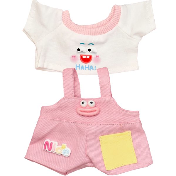 2 Pcs Of Cotton Doll Clothes Sets,Doll Overalls Sets,fits 20cm/8 in Plush Dolls