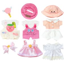 handmade 11/12 pcs of Plush Doll Clothes Set, fit 6-8in Plush Doll or Cotton Dolls, Stuffed Animal Clothes and Accessories,Christmas Gifts /Birthday Gifts for Doll Collectors
