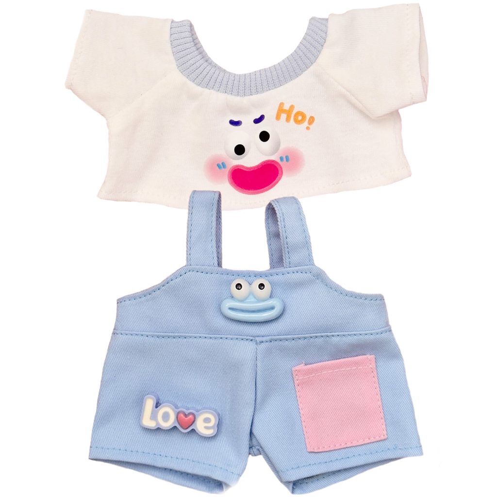 2 Pcs Of Cotton Doll Clothes Sets,Doll Overalls Sets,fits 20cm/8 in Plush Dolls
