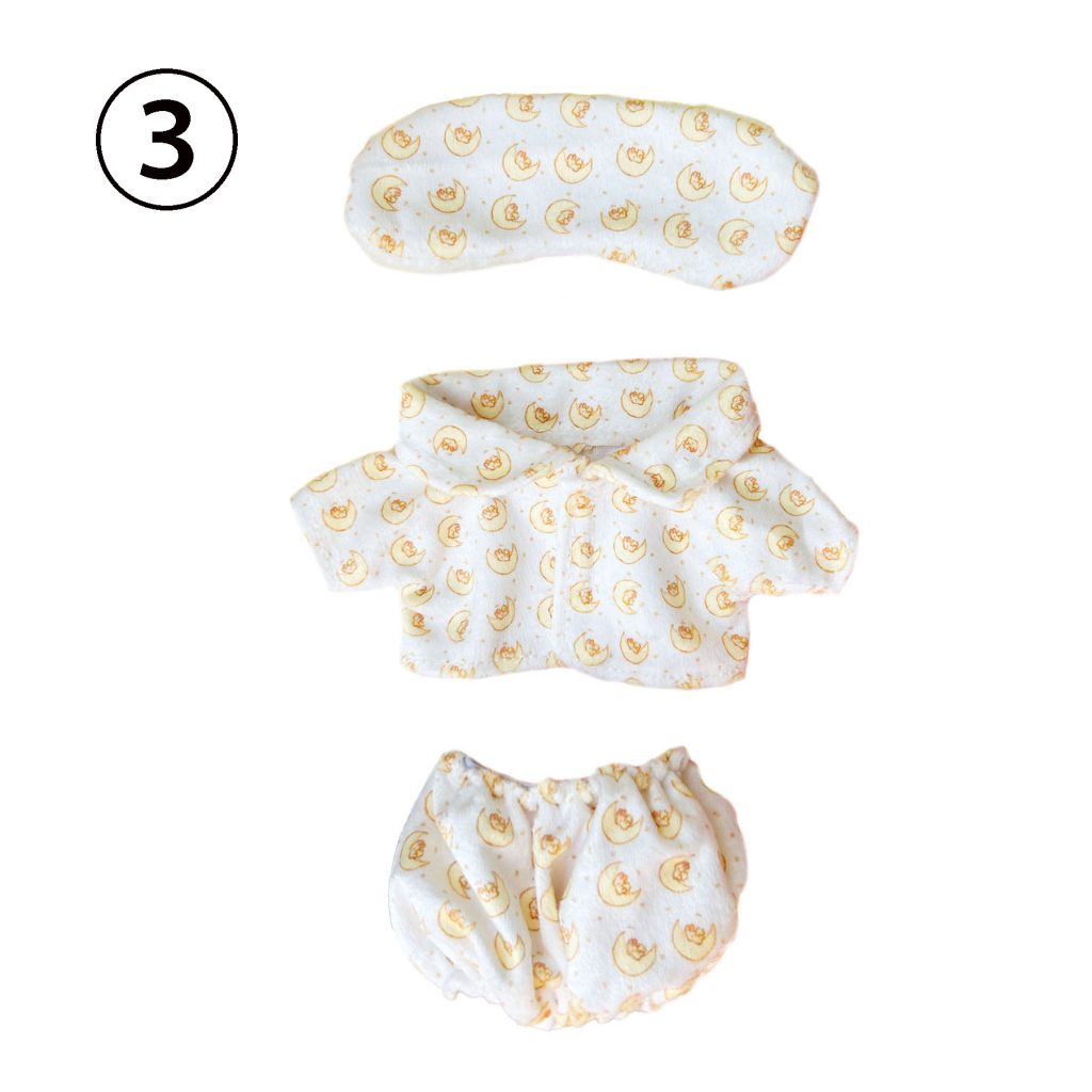 3 Pcs Of Cotton Doll Clothes Sets，Doll Pajamas Sets,fits 20cm/8 in Plush Dolls