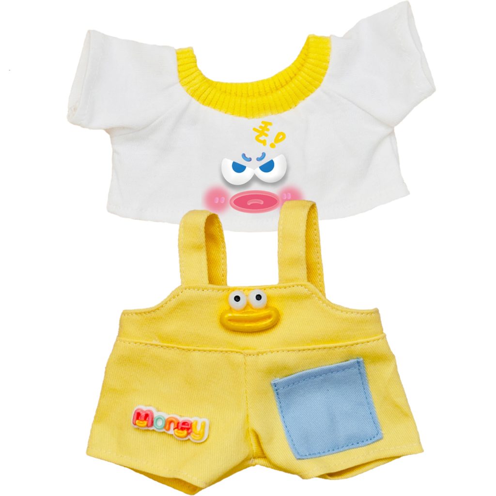 2 Pcs Of Cotton Doll Clothes Sets,Doll Overalls Sets,fits 20cm/8 in Plush Dolls